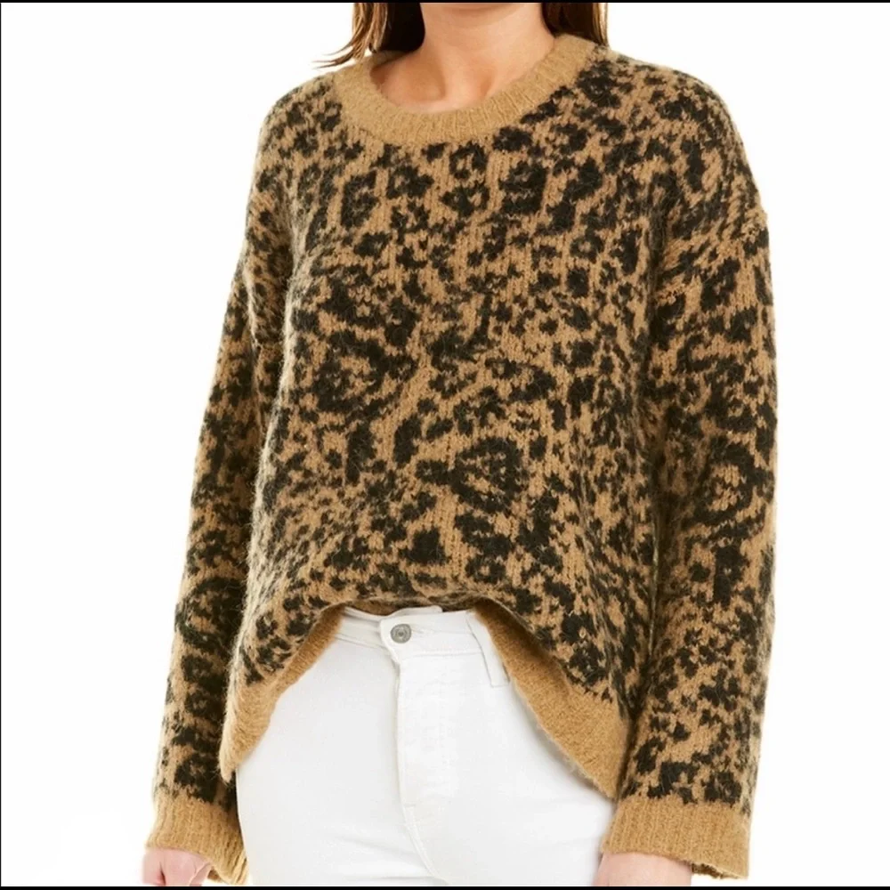 Madewell Pullover Alpaca & Wool Blend Animal Print Sweater NWT - Picture 8 of 16